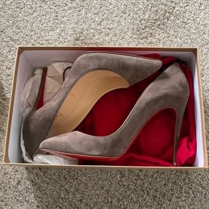 Woman’s Louboutin size 38.5 tan suede